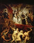 Peter Paul Rubens maria av medicis ankomst till hamnen i marseilles efter gifrermalet med henrik iv av frankrike Sweden oil painting reproduction
